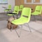 Flash Furniture Green Ergonomic Shell Chair with Right Handed Flip-Up Tablet Arm RUT-EO1-GN-RTAB-GG - alternate 1